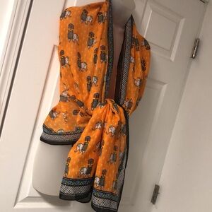 Printed Village VTG Sarong, Wrap w/good luck elephant print.